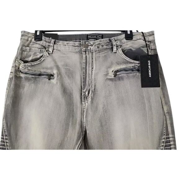 American Bazi ~Woman Plus Size 3X~ Gray Denim Skinny Jeans Stretch NWT. - Picture 4 of 9